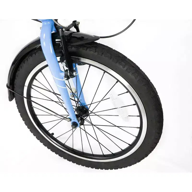 Vélo pliant en aluminium ZiZZO Via 7 vitesses 20" - Bleu ciel