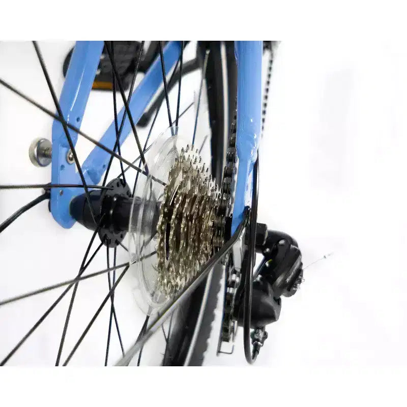 Vélo pliant en aluminium ZiZZO Via 7 vitesses 20" - Bleu ciel