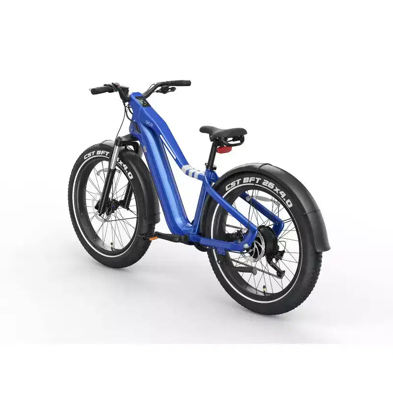 Vélo électrique tout-terrain OKAI Ranger 26" à cadre haut - Bleu marine