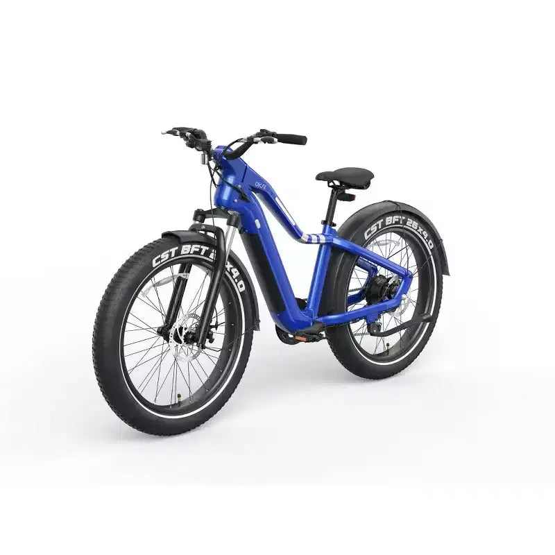 Vélo électrique tout-terrain OKAI Ranger 26" à cadre haut - Bleu marine