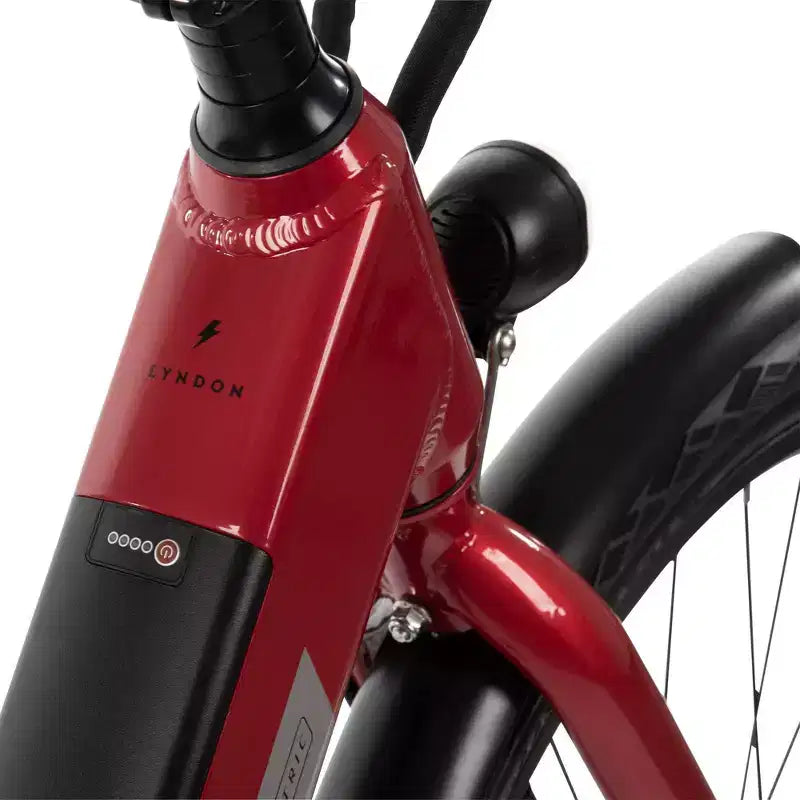 Vélo électrique Huffy Lyndon enjambeur – Roues de 27,5 po – 32 km/h – 36 V – Rouge