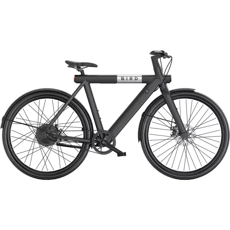 Vélo électrique hybride Bird Adult A Frame 28" Step Over - Noir : Cadre en aluminium, Vitesse maximale de 32 km/h