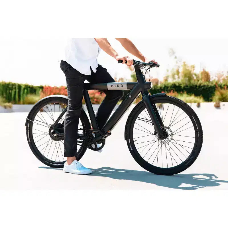 Vélo électrique hybride Bird Adult A Frame 28" Step Over - Noir : Cadre en aluminium, Vitesse maximale de 32 km/h