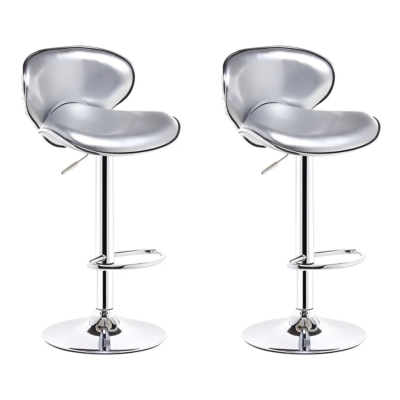 Tabourets de bar pivotants à 360° en similicuir, avec siège baquet réglable en hauteur