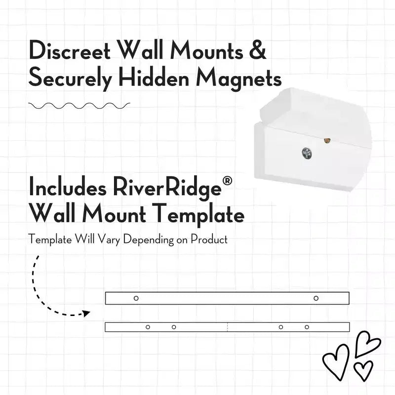 Étagère murale RiverRidge Home avec 2 barres d'affichage pour œuvres d'art d'enfants