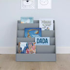 Étagère en bois Humble Crew Kids' Explorer gris : bibliothèque en MDF à 4 niveaux, 61 cm H x 61 cm L x 33 cm P, à partir de 2 ans