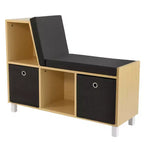Humble Crew Kids' Toddler BookNook Bois : Cadre en MDF, quincaillerie en acier, 2 étagères, 2 tiroirs, ensemble de 5 pièces