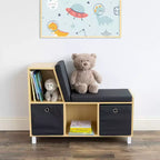 Humble Crew Kids' Toddler BookNook Bois : Cadre en MDF, quincaillerie en acier, 2 étagères, 2 tiroirs, ensemble de 5 pièces