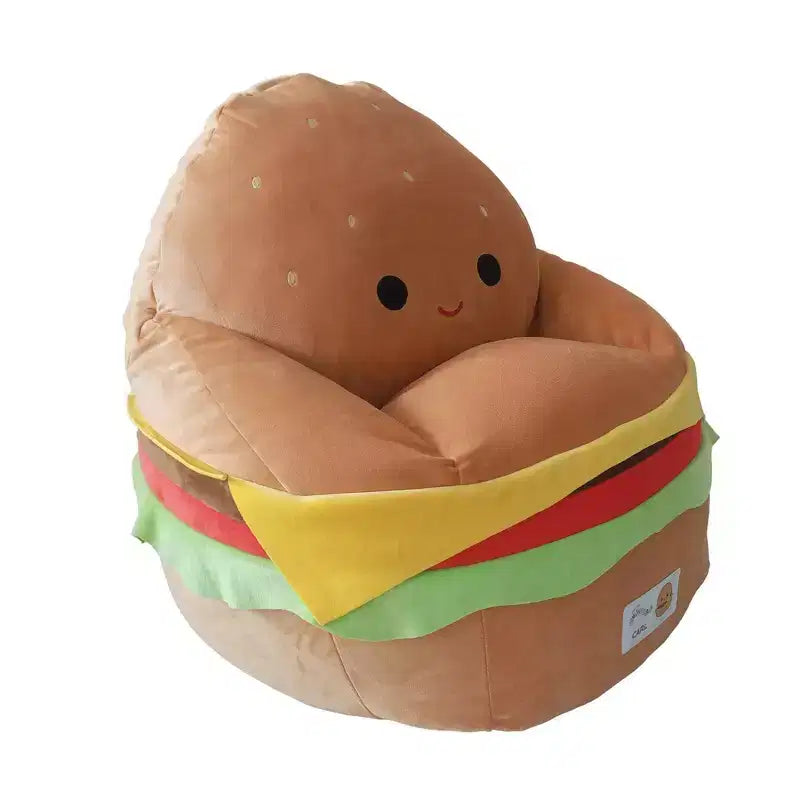 Pouf Carl le Cheeseburger Squishmallows pour enfants