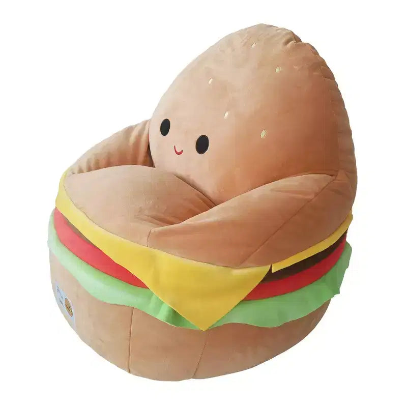 Pouf Carl le Cheeseburger Squishmallows pour enfants
