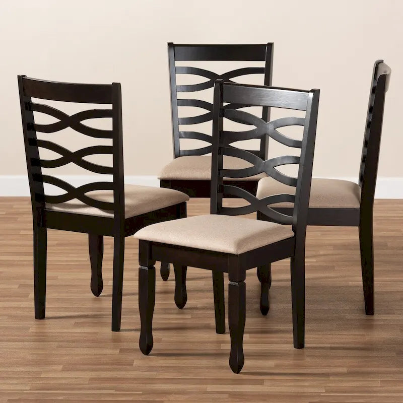 Ensemble de 4 chaises de salle à manger modernes et contemporaines