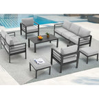AECOJOY Ensemble de 7 Meubles de Jardin en Aluminium pour Extérieur