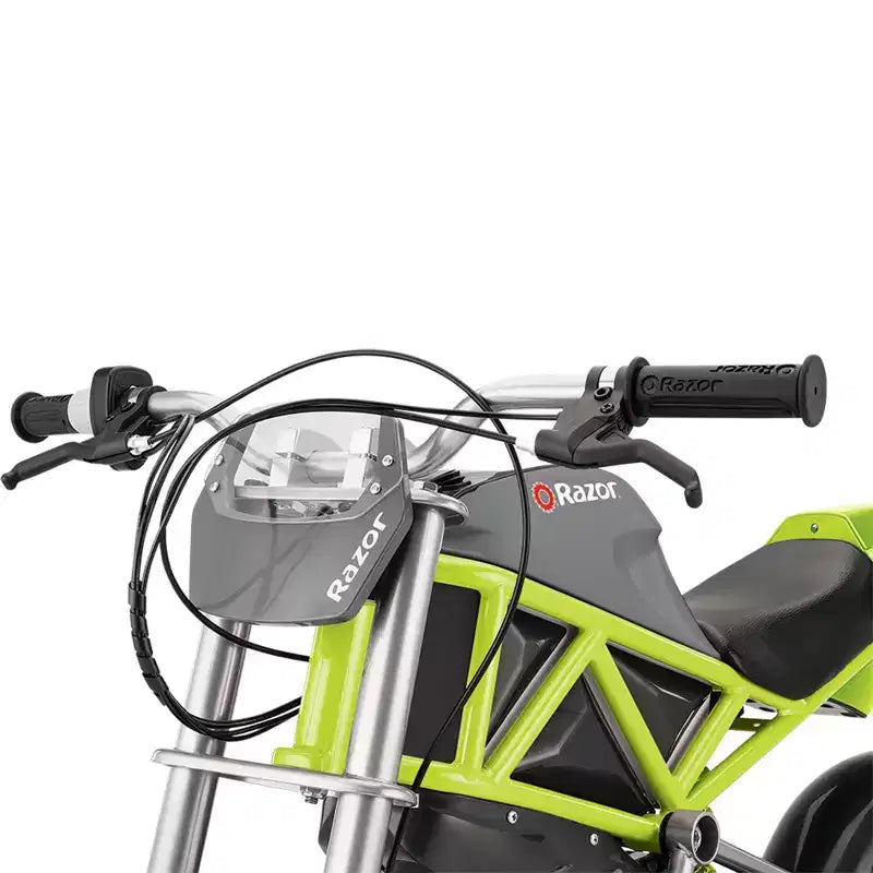 Moto électrique Razor RSF650 avec pneus pneumatiques, moteur à chaîne et compartiment caché supportant 100 kg et des vitesses de 27 km/h