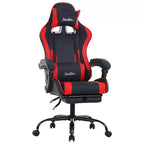 BestMassage Chaise de Gaming Fauteuil de Bureau avec Repose-Pieds et Soutien Lombaire