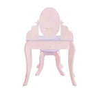 Fantasy Fields Coiffeuse en bois Petite Princesse Raiponce avec miroir LED et tabouret, Rose