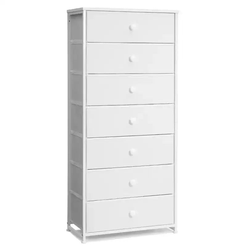 Crestlive Products Commode à 7 tiroirs pour chambre à coucher Meuble de rangement Tour de rangement pour chambre à coucher