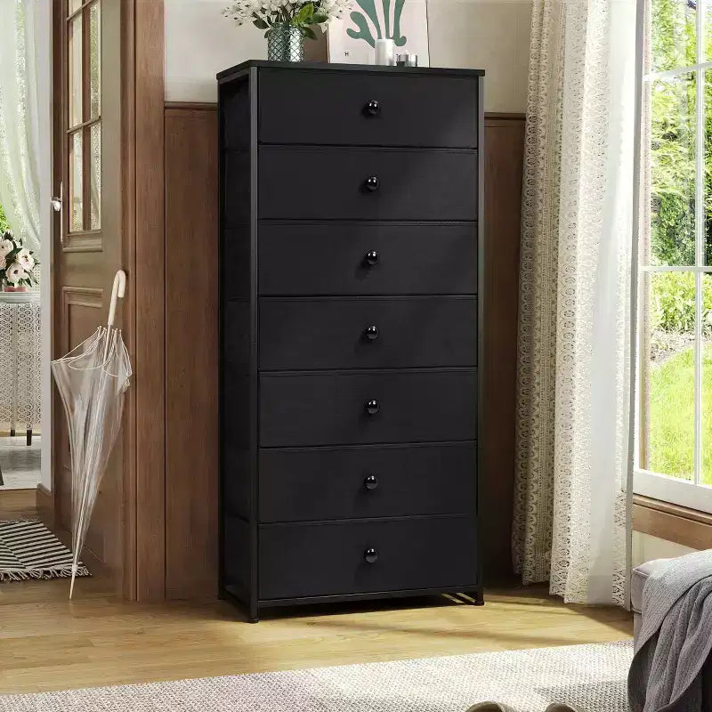 Crestlive Products Commode à 7 tiroirs pour chambre à coucher Meuble de rangement Tour de rangement pour chambre à coucher