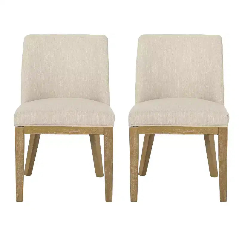 Christopher Knight Home Camas Contemporary Upholstered Wood Dining Chairs (Set of 2)