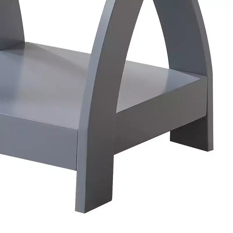 Table d'appoint en bois à 3 niveaux Kings Brand Furniture avec étagères - Table de chevet carrée pour chambre ou étagère à livres