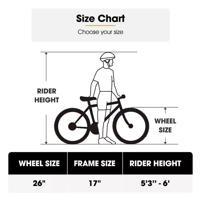 Vélo de montagne HILAND Ridge pour homme, 26 pouces ou 27,5 pouces, 21 vitesses