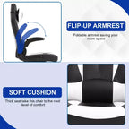 Chaise de bureau BestMassage Chaise de jeu Chaise de bureau d'ordinateur avec support lombaire et appui-tête réglable et chaise de joueur en cuir PU pour adultes