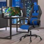 BestMassage Chaise de jeu Chaise de bureau avec soutien lombaire Hauteur réglable Cuir PU Chaise de direction pour femmes, hommes et adultes
