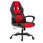 BestMassage Chaise de jeu Chaise de bureau avec soutien lombaire Hauteur réglable Cuir PU Chaise de direction pour femmes, hommes et adultes