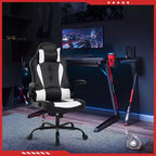 Chaise de jeu FDW Chaise de bureau avec support lombaire Chaises de jeu vidéo en cuir PU pour adultes