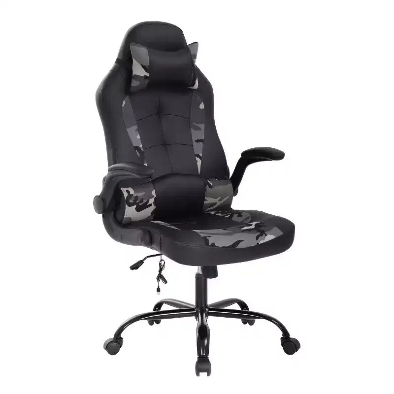 Chaise de jeu FDW Chaise de bureau avec support lombaire Chaises de jeu vidéo en cuir PU pour adultes