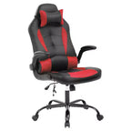 Chaise de jeu FDW Chaise de bureau avec support lombaire Chaises de jeu vidéo en cuir PU pour adultes