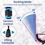 Chaise de bureau BestMassage Gaming Chair à dossier haut avec support lombaire, fonction massage et roulettes en cuir PU pour adultes et adolescents