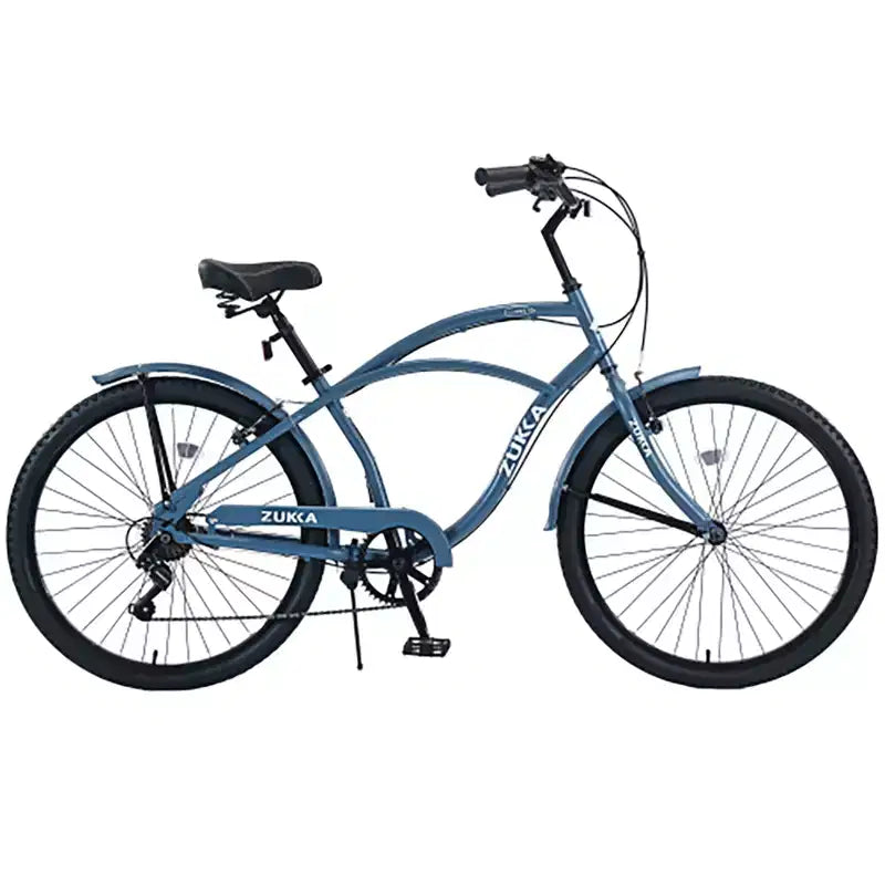 Vélo Cruiser 26 Pouces, 7 Vitesses Couleurs Multiples Vélo de Plage Homme Femme avec Freins V Avant et Arrière