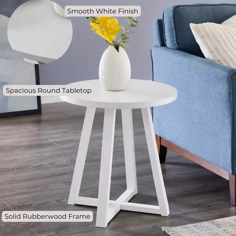 Table d'appoint ronde en bois Modern Harmony de Roundhill Furniture