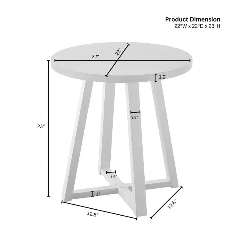 Table d'appoint ronde en bois Modern Harmony de Roundhill Furniture