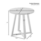 Table d'appoint ronde en bois Modern Harmony de Roundhill Furniture