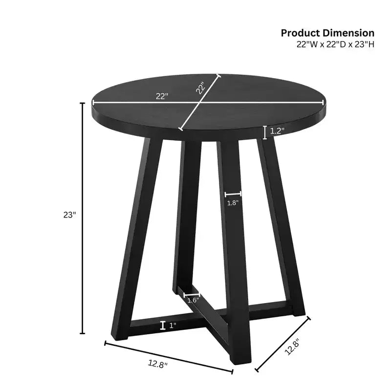 Table d'appoint ronde en bois Modern Harmony de Roundhill Furniture