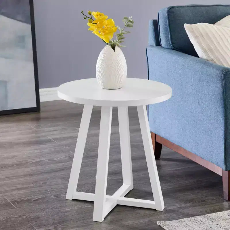 Table d'appoint ronde en bois Modern Harmony de Roundhill Furniture