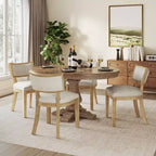 Ensemble de salle à manger ovale extensible 5 pièces Christopher Knight Home Thomas en tissu