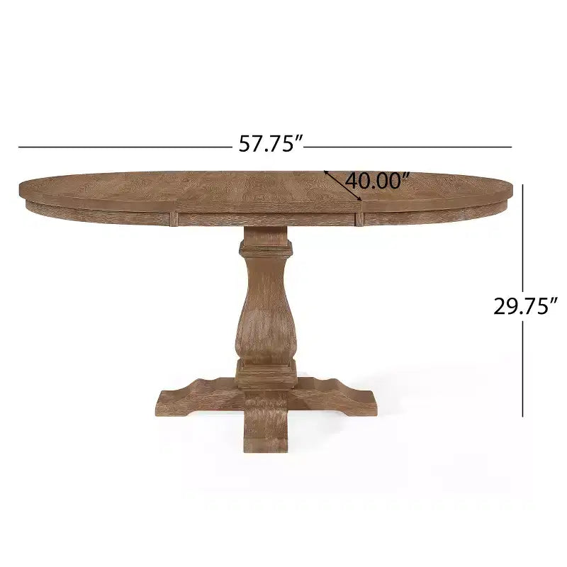 Ensemble de salle à manger ovale extensible 5 pièces Christopher Knight Home Thomas en tissu