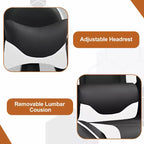 BestMassage Fauteuil de bureau gamer Racing avec fonction massage, soutien lombaire, en cuir PU pour adulte