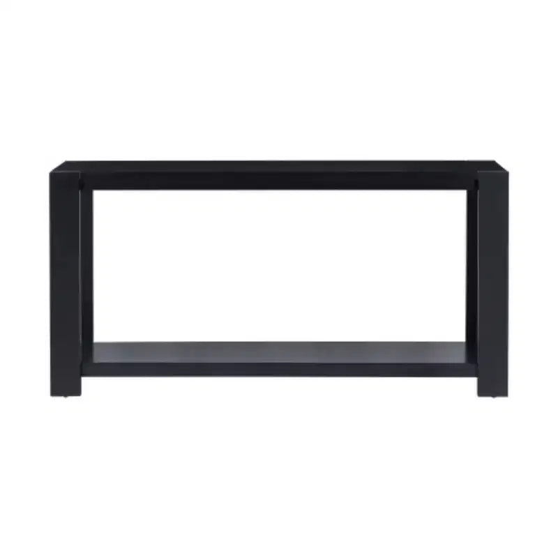 Caractéristiques distinctives d'une console minimaliste avec étagère inférieure et quatre pieds, adaptée à l'entrée, au couloir, au salon, au foyer.
