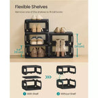 SONGMICS Meuble à Chaussures, Organisateur de Chaussures, 12 Étagères, Rangement de Chaussures, Étagère à Chaussures Étroite, Étagère Ouverte pour Entrée, Salon, Gain de Place