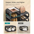 SONGMICS Meuble à Chaussures, Organisateur de Chaussures, 12 Étagères, Rangement de Chaussures, Étagère à Chaussures Étroite, Étagère Ouverte pour Entrée, Salon, Gain de Place