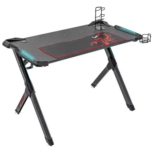44x25 Gaming Desk with R-shaped Legs