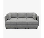 Canapé-lit modulaire Belffin Terry avec siège de rangement (9 places + 7 accoudoirs)
