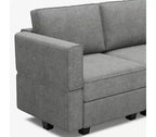 Canapé-lit modulaire Belffin Terry avec siège de rangement (9 places + 7 accoudoirs)