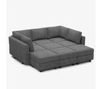 Canapé-lit modulaire Belffin Terry avec siège de rangement (9 places + 7 accoudoirs)
