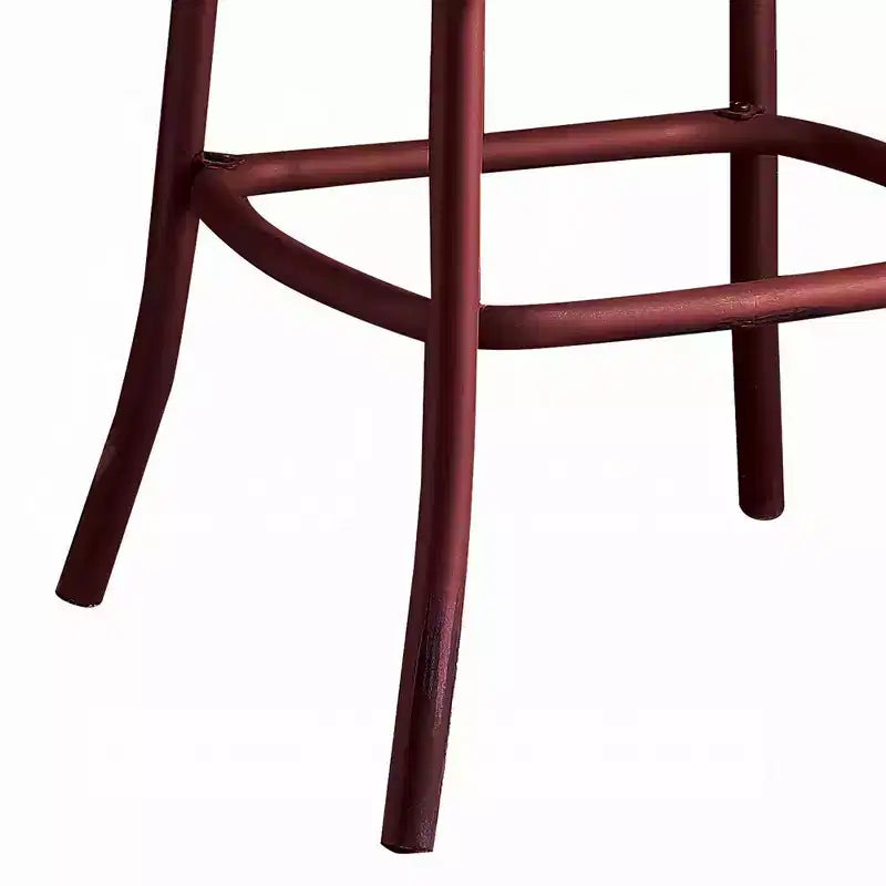 Chaise de bar en métal et bois avec dossier en X