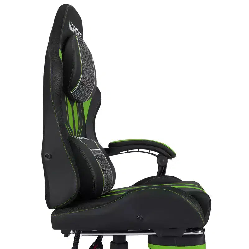 Fauteuil de massage et de jeu extra-large Hoffree, Fauteuil de bureau ergonomique pour PC avec repose-pieds et réglable