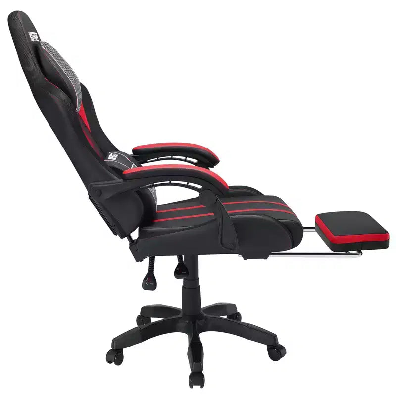 Fauteuil de massage et de jeu extra-large Hoffree, Fauteuil de bureau ergonomique pour PC avec repose-pieds et réglable